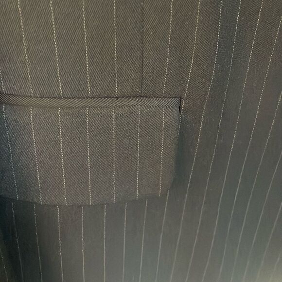 Merona navy stripe Men's Blazer 48R - Picture 2 of 4